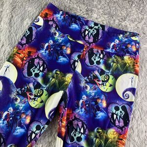 Nightmare Before Christmas Leggings Womens OS Purple Halloween Christmas Jack